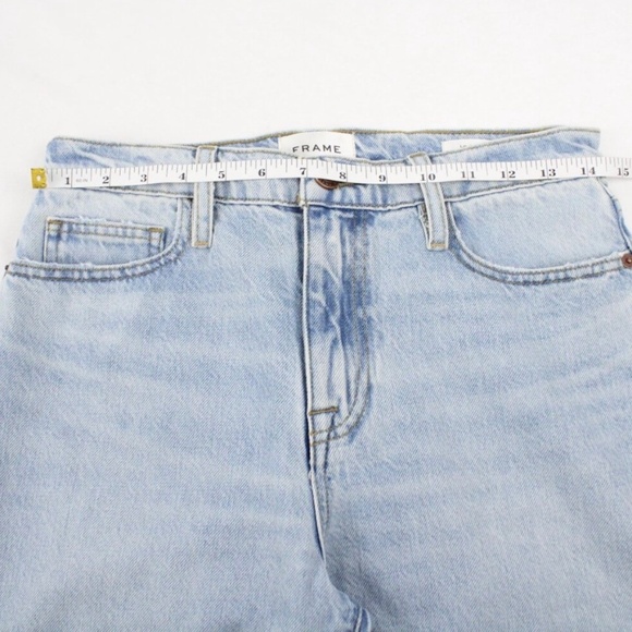 NWT Frame Le Jane Crop Straight Leg Bite Hem Jeans in Fizz Indigo Size 25 - Picture 9 of 9
